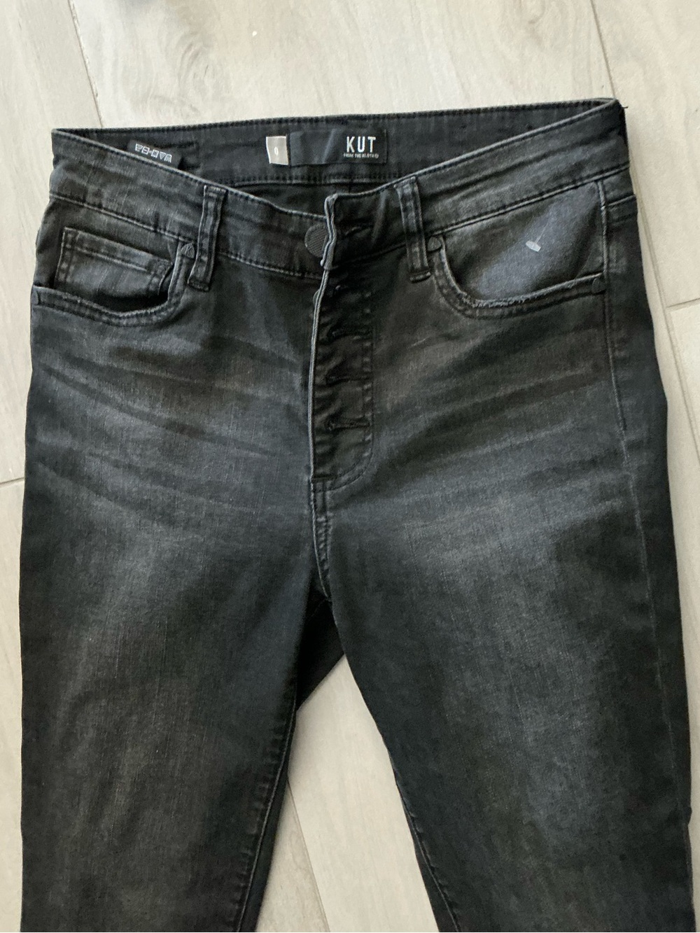 Kut From Kloth Skinny Jeans Raw Hem Size 0 - Picture 3 of 7